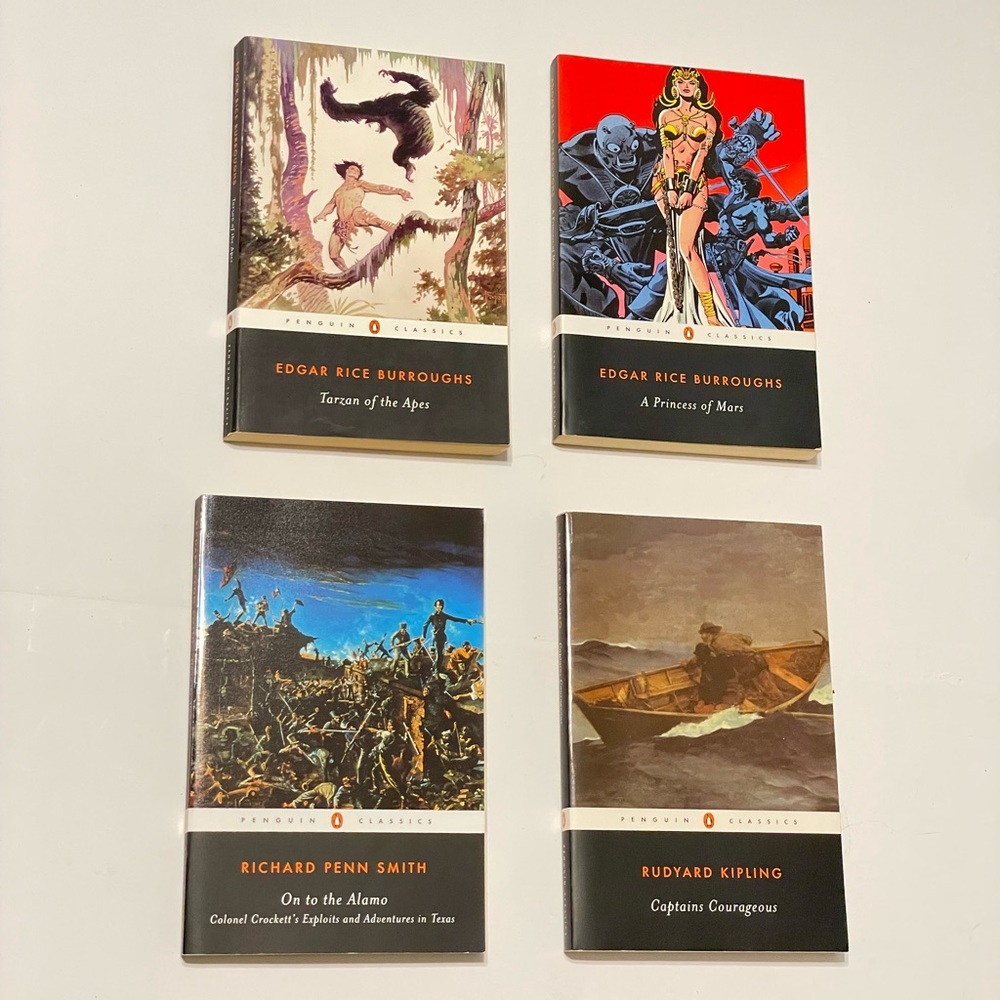 Bundle of 4 Penguin Classics Store Books, Captains Courageous/Tarzan of the Apes